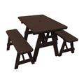 Rosecliff Heights Roselawn Rectangular Outdoor Restaurant Picnic Table Wood in Brown | 44 W x 27 D in | Wayfair 7A7320E91ED340E583BF3E3C714FAFC4