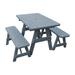 Rosecliff Heights Roselawn Rectangular Outdoor Restaurant Picnic Table Wood in Gray | 44 W x 27 D in | Wayfair EA2B72C4F0FB4B97900AB55A361CCE5A