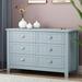 Red Barrel Studio® Chatillon Accent Chest Drawer Dresser Wood in Gray/Blue | 30.12 H x 47.24 W x 17.71 D in | Wayfair