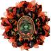 The Holiday Aisle® Halloween Witch Wreath Double Double Toil & Trouble Burlap/Deco Mesh in Black/Green/Orange | 24 H x 24 W in | Wayfair