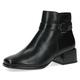 CAPRICE Damen Stiefeletten mit Absatz aus Leder Kleiner Absatz Weite G, Schwarz (Black Nappa), 36 EU