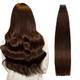 AGMITY Tape in Hair Extensions Human Hair Darkest Brown 22 inches 20pcs 50g/pack Straight Seamless Skin Weft Real Remy Human Hair Tape in Extensions(22 inches #2 Darkest Brown)