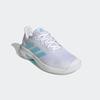 Tennisschuh ADIDAS PERFORMANCE "COURTJAM CONTROL", Gr. 40,5, blau (cloud weiß, bliss blau, cloud weiß), Textil, Synthetik, sportlich, Schuhe, für Hallentennis/Indoortennis auf Teppichböden und Carpet
