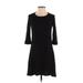 Left Coast by Dolan Casual Dress - A-Line: Black Marled Dresses - Women's Size X-Small Petite