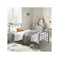 Everyday Freddie Children's Metal Single Bed Frame - Grey - Bed Frame Only, Grey, Size Single