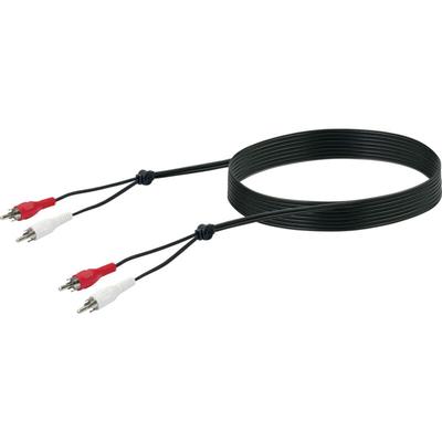 Schwaiger Audio Anschlusskabel CIK5022 533 Cinch schwarz, 1,5m, 2x Cinch Stecker / 2x Cinch Stecker