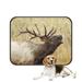 ECZJNT Bull Elk Stag Bugling Calling Rocky Mountain Cervus Canadensis Pet Dog Cat Bed Pee Pads Mat Cushion Potty Dogsblankets Crate Bed Kennel 20x24 inch