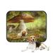 ABPHQTO Fantasy Meadow With Colorful Mushroom Houses Pet Dog Cat Bed Pee Pads Mat Cushion Potty Dogs Blankets Crate Bed Kennel 36x48 inch