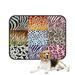 ECZJNT Tiger Zebra Giraffe Leopard Cow Cheetah Colorful Prints Pet Dog Cat Bed Pee Pads Mat Cushion Potty Dogsblankets Crate Bed Kennel 25x30 inch