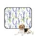 PKQWTM gentle floral lavender Pet Dog Cat Bed Pee Pads Mat Cushion Potty Dogs Blankets Crate Bed Kennel 25x30 inch