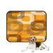 ECZJNT Retro Donut Shape Brown Orange Pet Dog Cat Bed Pee Pads Mat Cushion Potty Dogsblankets Crate Bed Kennel 36x48 inch