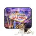 ABPHQTO Las Vegas Showtime Vegas Strip Welcome Sign Pet Dog Cat Bed Pee Pads Mat Cushion Potty Dogsblankets Crate Bed Kennel 20x24 inch