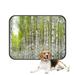 PKQWTM Green Birch Tree Bare Birch Trees with Fresh Green Leaves in Spring Pet Dog Cat Bed Pee Pads Mat Cushion Potty Dogsblankets Crate Bed Kennel 14x18 inch