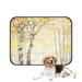 PKQWTM Red Yellow Birch Tree of Life Autumn Leaves Birch Pet Dog Cat Bed Pee Pads Mat Cushion Potty Dogsblankets Crate Bed Kennel 25x30 inch