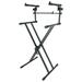 Rockville RKS42X X-Stand 2-Tier Keyboard or DJ Stand Fits Yamaha Piaggero NP-12