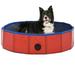 Dcenta Foldable Dog Bath Swimming Pool PVC Collapsible Pet Bathing Tub Portable Large Small Cat Dog Pet Bathtub for Indoor and Outdoor Red 31.5 x 7.9 Inches (Diameter x H)