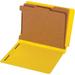 Globe-Weis/ZQRPCA End Tab Classification Folders 2 Dividers 2-Inch Embedded Fasteners Letter Size Yellow 10 Folders Per Box (23789GW)