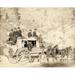 The Deadwood Stagecoach Fully Loaded With Nine Formally Dressed Men Sitting In And On Top Of Coach History (36 x 24)