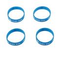 4pcs Silicone Bracelet Medical Warning Hand Strap Children Bracelet Wristbands Decoration Kids PVC Bracelet Hand Rings (Blue)