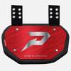 Phenom Elite Football Back Plate - Red with Chrome P Logo