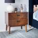 Corrigan Studio® Komon 2 Drawer Nightstand Wood in Brown | 26 H x 26 W x 18 D in | Wayfair BD7B838AEA424050B086820F0351BED1