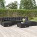 Latitude Run® 7 - Person Seating Group w/ Cushions in Black | 21.7 H x 21.3 W x 21.3 D in | Outdoor Furniture | Wayfair