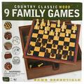 Cardinal Country Classic Wood Family Game Set Backgammon Chess Checkers Cribbage