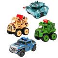 Temacd Engineering Toy Detachable Assembly Easily Plastic Construction Vehicles Toy for Kids C