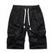 Mens Shorts Elasticated Waist Camo Shorts Multi Pockets Work Shorts Sale Knee Length Stretch Fit Trousers Casual Half Pants Cycling Shorts Summer Combat Chino Shorts Cargo Shorts Clearance