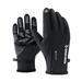 Cycling Gloves Touching Screen Gloves Waterproof Warm Gloves Cycling Running Climbing Winter Outdoor Sports Men and Women Size M (Black)