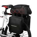 RZAHUAHU 3-in-1 Bike Rack Bag Trunk Bag Waterproof Rear Seat Bag Cooler Bag with 2 Side Hanging Bags Cycling Cargo Luggage Bag Pannier Shoulder Bag