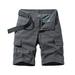 Cargo Shorts for Men Sale Clearance Striped Combat Shorts Casual Lightweight Twill Print Shorts with Pockets Knee Length Half Pants Hiking Cycling Trousers Work Utility & Safety Shorts