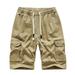 Mens Shorts Elasticated Waist Camo Shorts Multi Pockets Work Shorts Knee Length Stretch Fit Trousers Casual Half Pants Cycling Shorts Summer Combat Chino Shorts Cargo Shorts Clearance