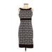 London Times Casual Dress - Sheath: Black Print Dresses - Women's Size 6