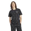 adidas Men's Seasonal Essentials Monogram Graphic Tee T-Shirt, Black, XL Tall