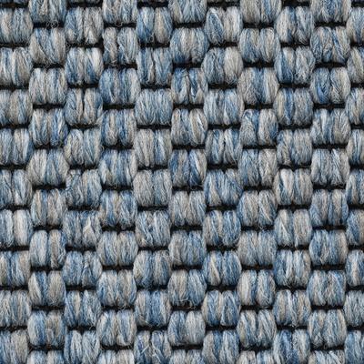 Teppichboden BODENMEISTER "Turania, Strukturschlinge - Uni Farben, Made in Netherlands", blau (hell, blau), B:500cm H:5,3mm L:850cm, Polypropylen, Teppiche, Wohnzimmer, Schlafzimmer, Kinderzimmer, Breite 400/500 cm Image