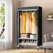 Rebrilliant Banham 36.6" W Portable Wardrobe Metal in Black | 72.4 H x 36.6 W x 17.3 D in | Wayfair E3A4F6367BED4B2C9A98FD3CE3204EAD