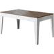 Table extensible 90x160/220 cm Cico Mix Plateau Noyer - Piètement Frêne Blanc