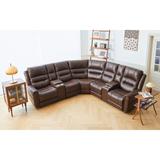 Turku 7-Piece Power Modular Reclining Sectional Sofa with Console for Living Room - 111"W*111"D*44"H
