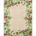 Jill Zarin Jamaica Caribbean Outdoor Washable Rug 7 10 x 10 0 Beige and Green