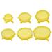 Silicone Stretch Lids 3 Set - Reusable Durable Silicone Bowl Covers Silicone Lids for Bowls and Food Covers (Yellow)