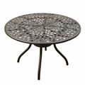 Oakland Living Modern Outdoor Mesh Aluminum 48 in. Round Patio Dining Table