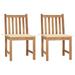 vidaXL 1/2/4/6/8x Solid Wood Teak Patio Chairs with Cushions Multi Colors