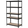 SamyoHome 43 W x 17.7 D x 70.8 H 5-Shelf Steel Shelving Garage Storage Rack Organizer Black