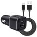 Cellet Car Charger for Motorola Moto G Stylus 5G 2023 - 30W High Powered Dual Port (USB-C PD and USB-A) Auto Power Adapter with Type-C to USB Cable - Black