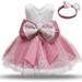 ZRBYWB Baby Girl Dresss Lace Bowknot Princess Wedding Formal Tutu Dress With Headband Set Clothes Party Wedding Prom Dresses Toddler Girl Clothes