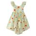 ZRBYWB Toddler Summer Sleeveless Girl Dresss Flanged Strap Halter Floral Dress Princess Dress Casual Dress Toddler Girl Clothes