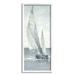 Stupell Industries Grey Sailboat Nautical Abstraction Coastal Painting White Framed Art Print Wall Art