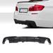 NINTE Rear Diffuser for 2011-2017 BMW 5-Series F10 F11 535d 535i M Sport MP Style Twin Outlet Rear Bumper Lip Matte Black