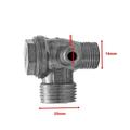3-Port Aluminum Alloy Male Thread Check Valve Connector Tool For Air Compressor